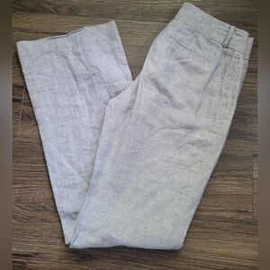 Banana Republic 100% Linen Trouser Pant Grey Size 2